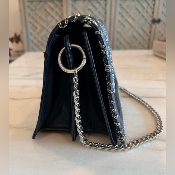 Topshop Studded Chain Shoulder Bag – Suede Front Flap – EUC - Picture 5 of 17